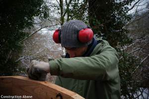 Construction de la cabane cocon à la Vallée Féérique en Normandie