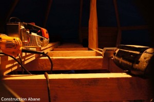 Chantier de construction de cabane