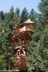 Cabanes sur pilotis à Bol d'Air dans les Vosges