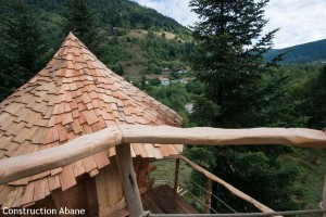 Cabanes sur pilotis à Bol d'Air dans les Vosges
