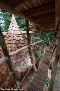 Cabanes sur pilotis à Bol d'Air dans les Vosges