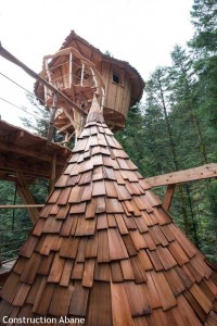 Cabanes sur pilotis à Bol d'Air dans les Vosges