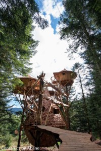 Cabanes sur pilotis à Bol d'Air dans les Vosges