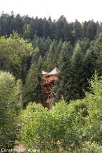 Cabanes sur pilotis à Bol d'Air dans les Vosges