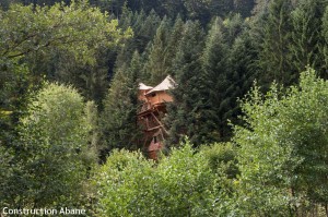 Cabanes sur pilotis à Bol d'Air dans les Vosges