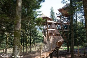 Cabanes sur pilotis à Bol d'Air dans les Vosges