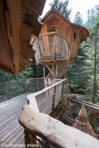 Cabanes sur pilotis à Bol d'Air dans les Vosges