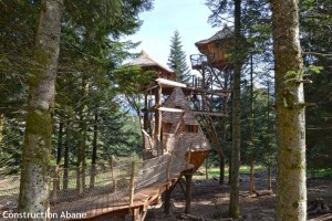 Cabanes sur pilotis à Bol d'Air dans les Vosges