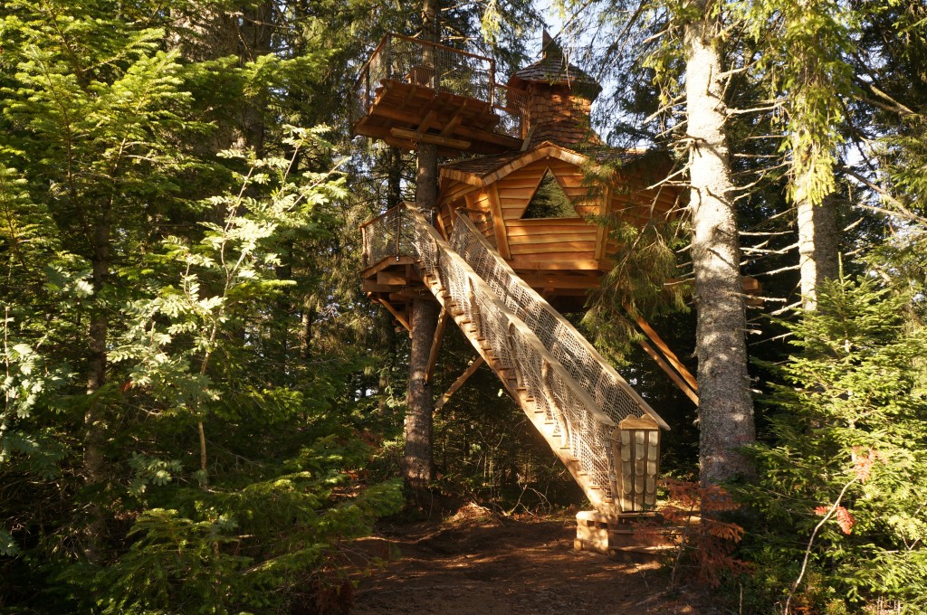 Cabane dans les arbres Au Brendezi - enttre 6 et 10m de haut