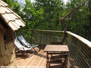 Terrasse de la cabane